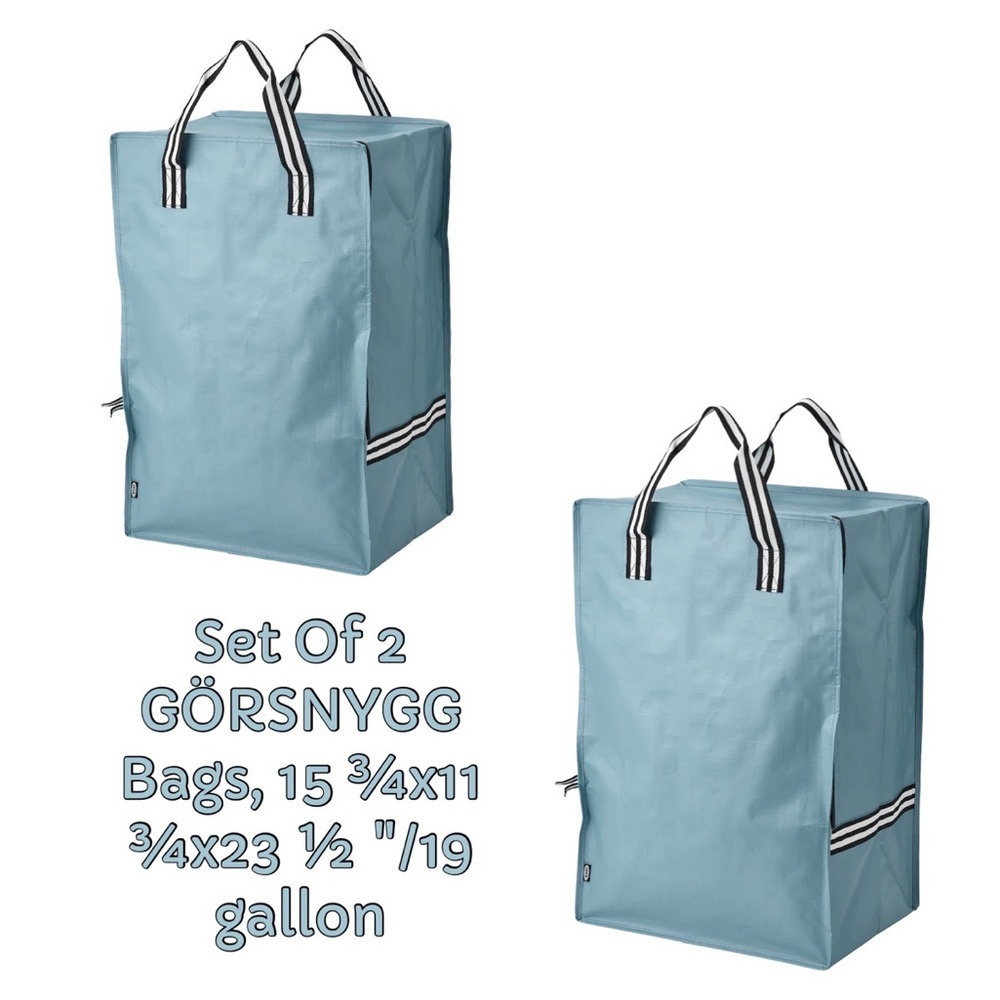 GÖRSNYGG Bag, blue, 15 ¾x11 ¾x23 ½ "/19 gallon